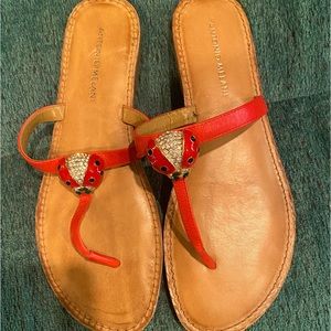 Antonio Melani Ladybug Jeweled Sandals